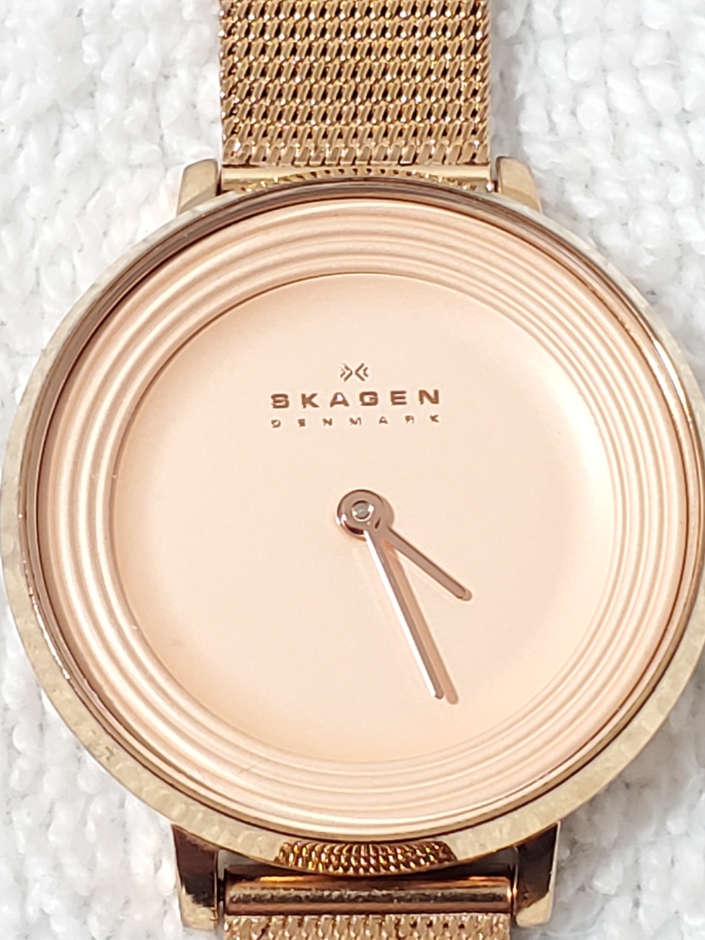 Skagen Ditte Women's Quartz Watch Rose Gold Tone Stainless Steel Mesh Band